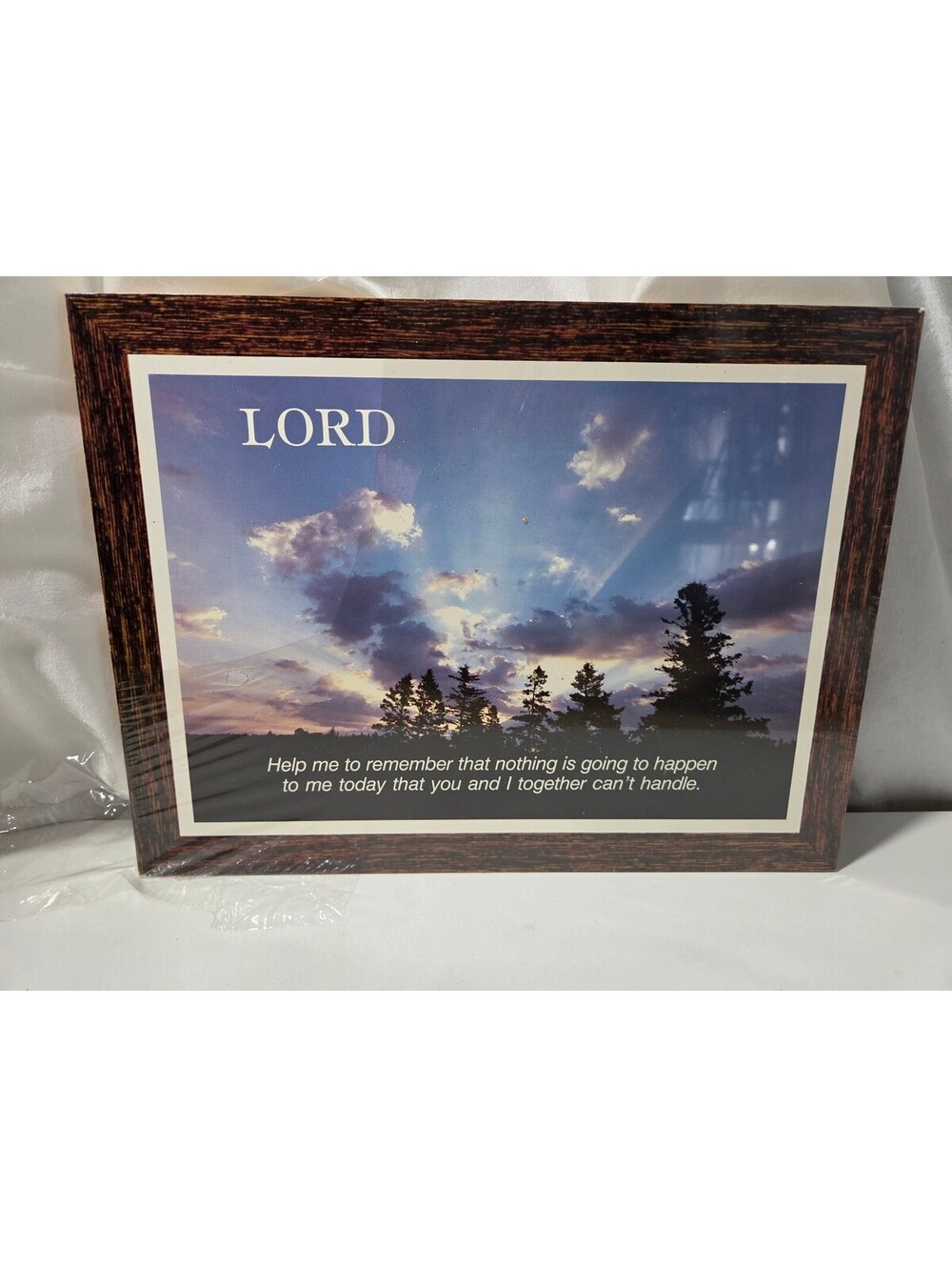 Vintage 1980s Plaque Lord Inspirational Print NOS